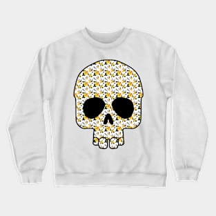 Yellow flower skull Crewneck Sweatshirt